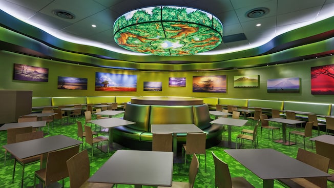 art of animation dining hall landscape of flavors gallery
