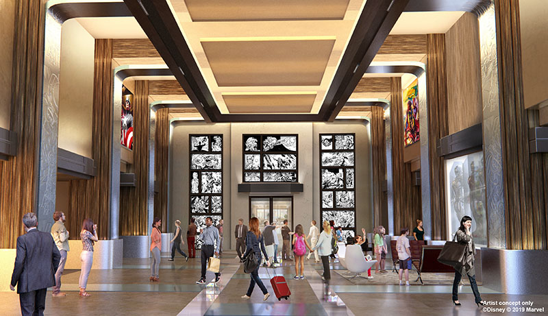 Disneyland Paris Hotel New York Lobby hall dentree