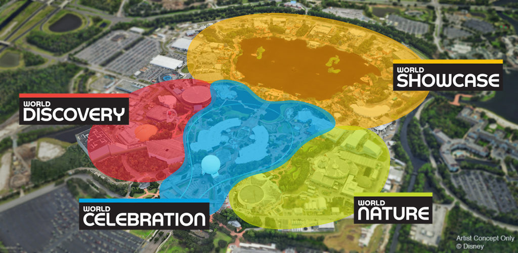 neighborhoods epcot transformation reimagining disney world
