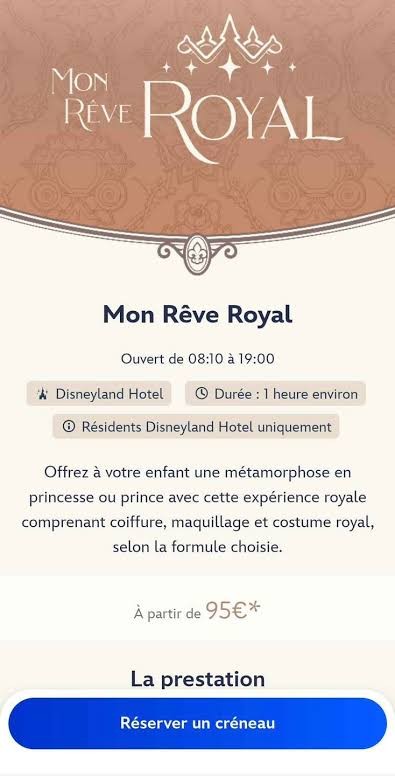 Princesse d'un Jour Disneyland Paris
