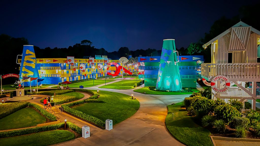 Hotel Disney’s All-Star Sports hoops hotel