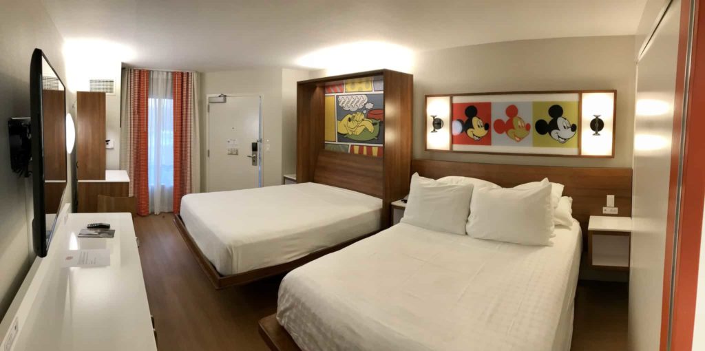 Chambre rénovée de l'hôtel Disney's Pop Century Resort