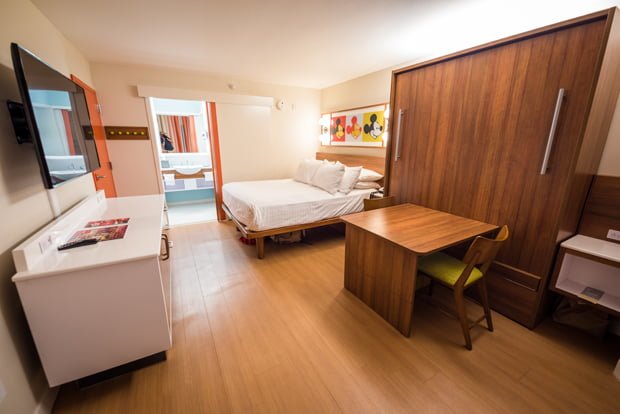 Chambre rénovée de l'hôtel Disney's Pop Century Resort