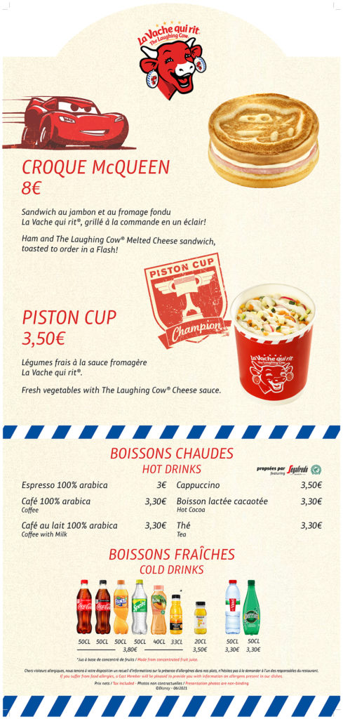 Menu food truck