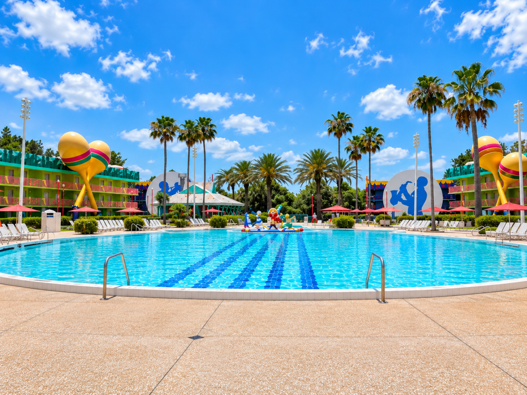 Walt Disney World Disneys All Star Music Resort Piscine 3 Cabalerros