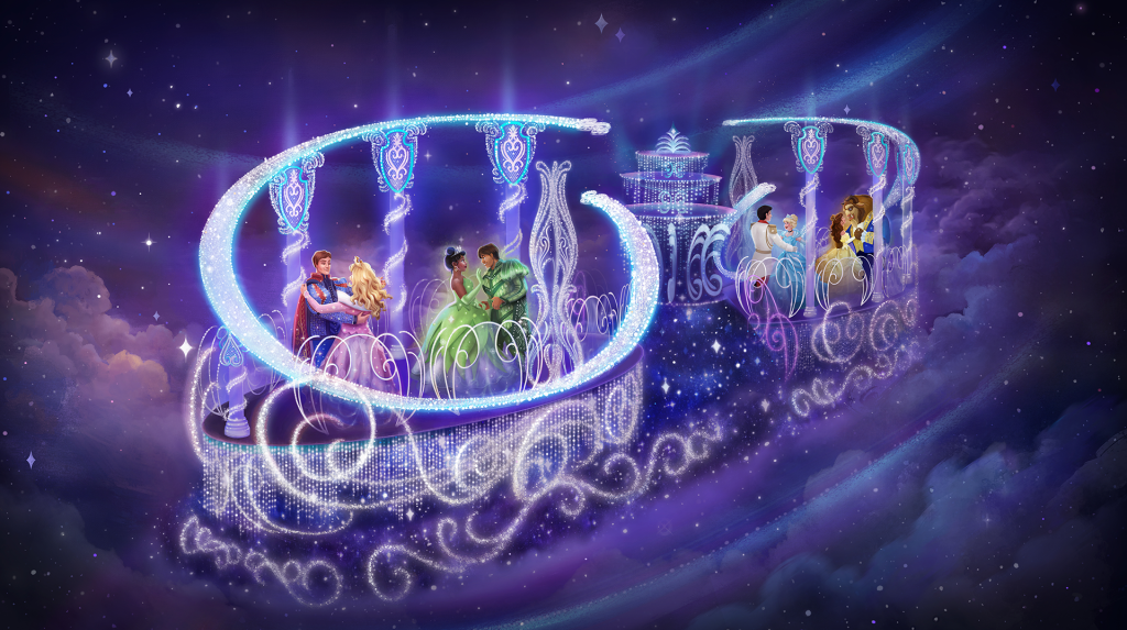 Walt Disney World Magic Kingdom Parade Nocturne Disney Starlight Princesses