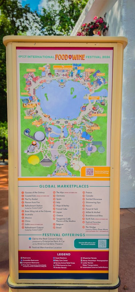 Epcot Food & Wine Festival 2026 Map Plan