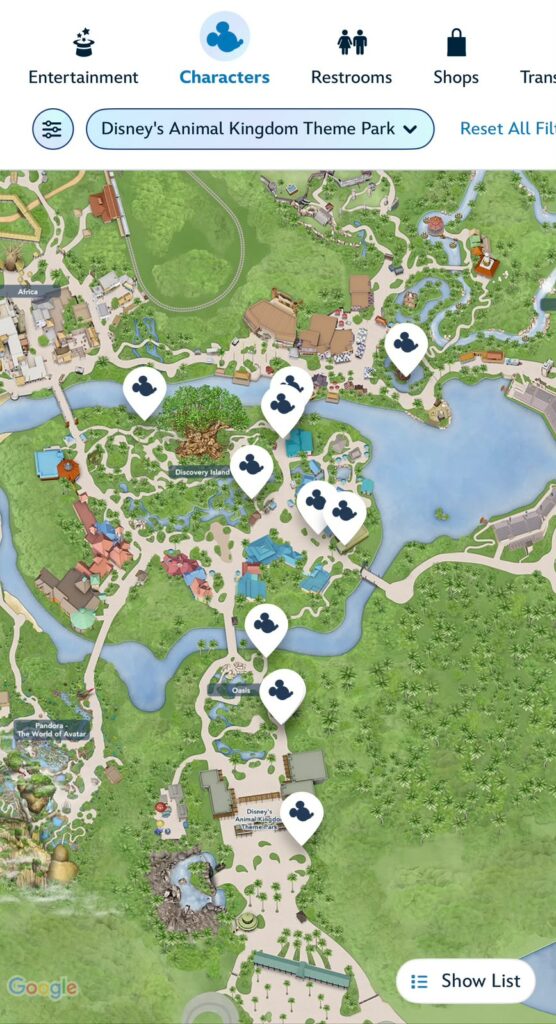 Personnages Animal Kingdom plan