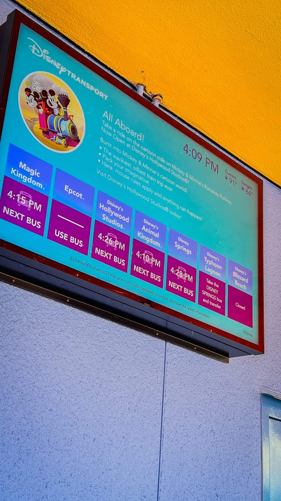 Disney’s All-Star Movies Resort  bus